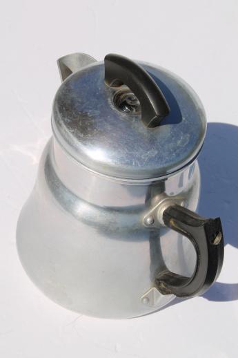 photo of vintage Montgomery Wards stovetop coffee pot percolator, 2 qt coffee maker #9