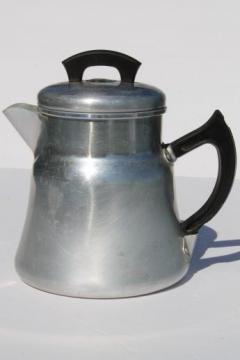 catalog photo of vintage Montgomery Wards stovetop coffee pot percolator, 2 qt coffee maker