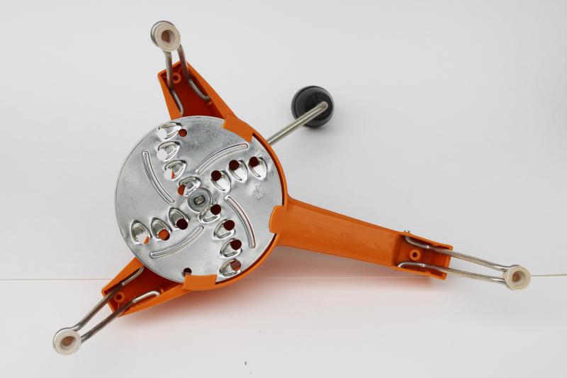 photo of vintage Moulinex #445 Mouli Julienne w/ discs, unused in original box, orange color! #7