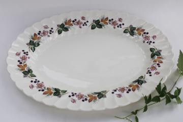 catalog photo of vintage Myott china Hedgerow blackberry berries & brambles large oval platter