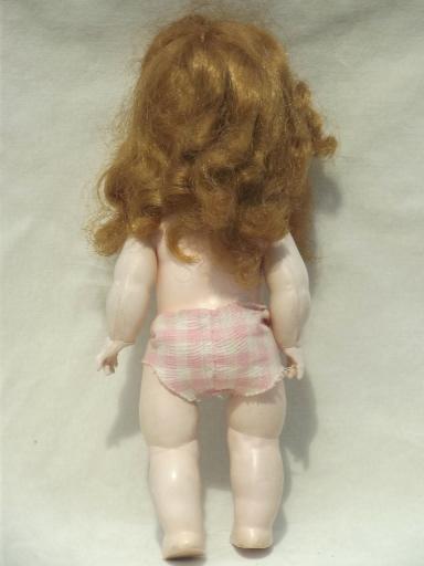 photo of vintage Nancy Ann doll Debbie walker, Muffie, or Ginger? 10 inch wallking doll #2