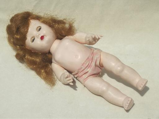 photo of vintage Nancy Ann doll Debbie walker, Muffie, or Ginger? 10 inch wallking doll #4