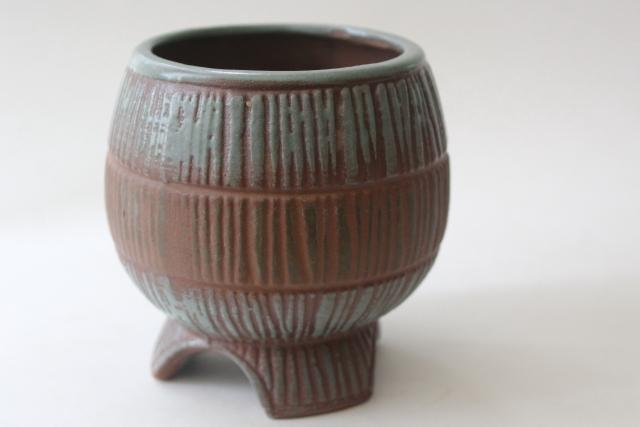 photo of vintage Napco Japan ceramic planter pot or vase, traditional Japanese pottery shape #1