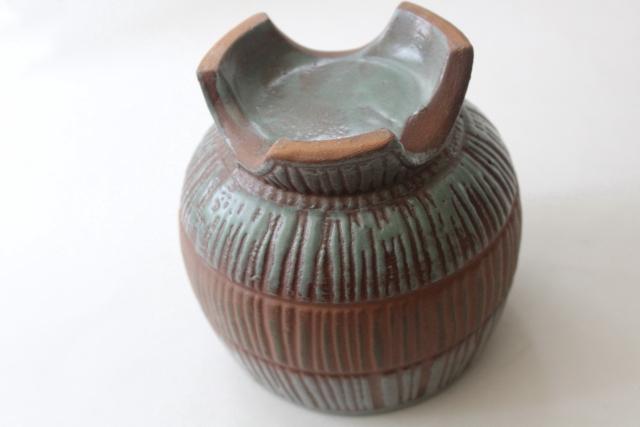 photo of vintage Napco Japan ceramic planter pot or vase, traditional Japanese pottery shape #4