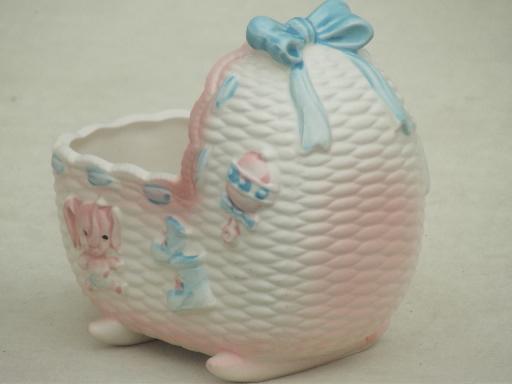 photo of vintage Napcoware baby planter, Napco - Japan ceramic flower pot #3