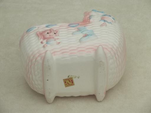 photo of vintage Napcoware baby planter, Napco - Japan ceramic flower pot #5