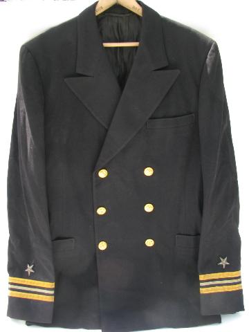 photo of vintage Naval Commodore's uniform coat, bullion star patches & braid #1