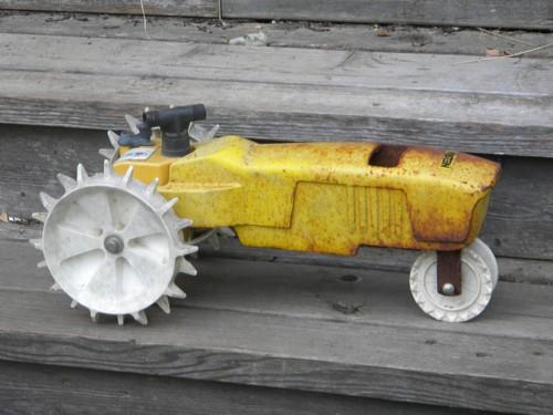 photo of vintage Nelson iron lawn tractor traveling sprinkler for repair/parts #1