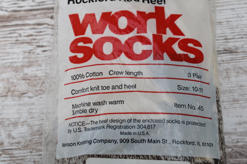 photo of vintage Nelson sock monkey cotton socks w/ instructions for toy, Rockford Red Heel socks  #3