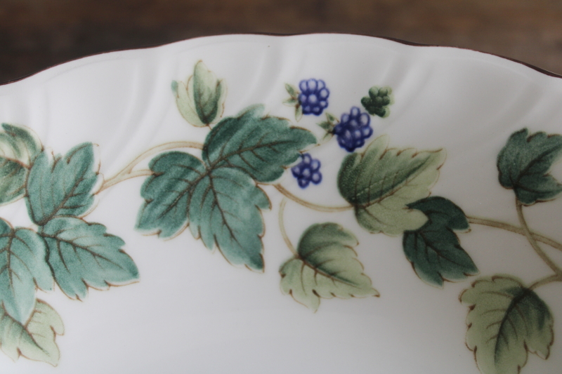 photo of vintage Nikko Japan Wild Berry blackberries border pattern china serving bowl  #2