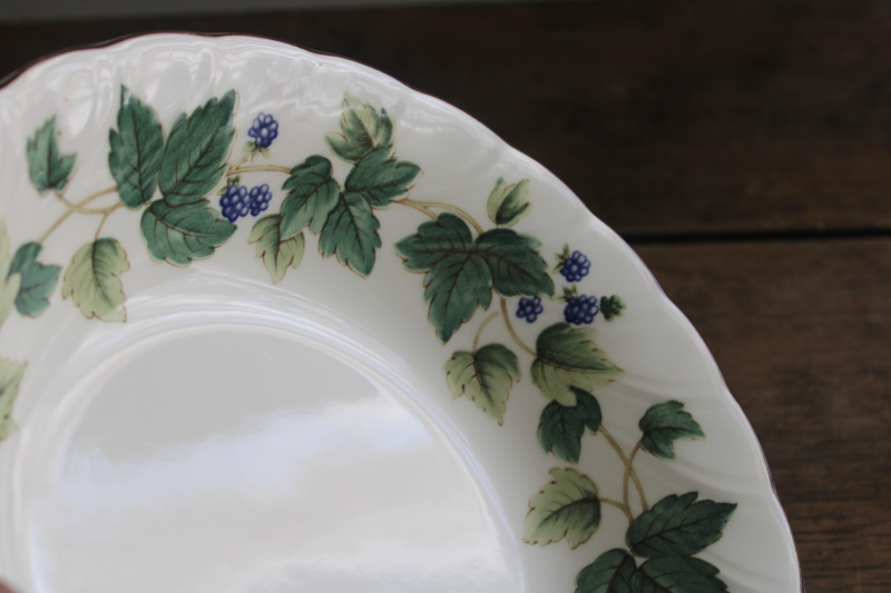 photo of vintage Nikko Japan Wild Berry blackberries border pattern china serving bowl  #3