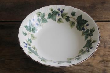 vintage Nikko Japan Wild Berry blackberries border pattern china serving bowl 