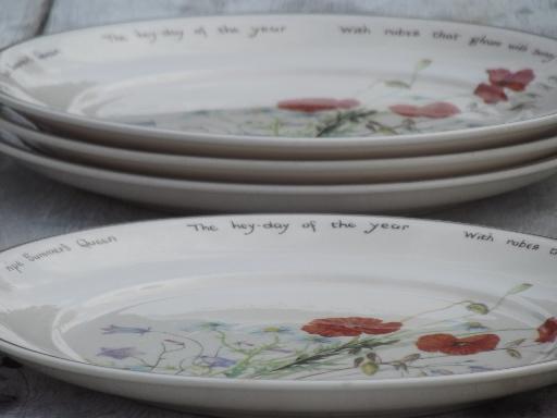 photo of vintage Noritake Country Diary of an Edwardian Lady dinner plates set #3