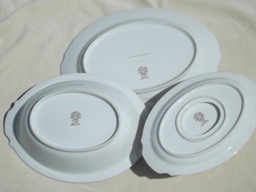 photo of vintage Noritake Goldkin encrusted gold band china serving pieces set #6