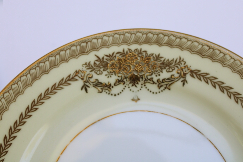 photo of vintage Noritake Occupied Japan Goldana pattern china, small bread & butter plates set of 8 #2
