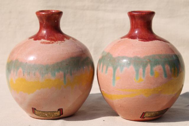 photo of vintage North Carolina roadside pottery, Blue Ridge Parkway moonshine jugs #5