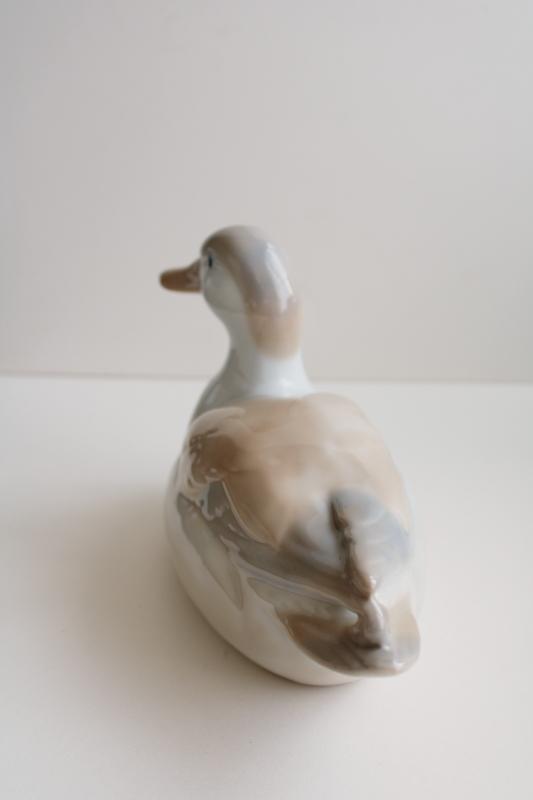 photo of vintage OMC Japan Otagiri china figurine ceramic duck, decoy shape neutral colors #5