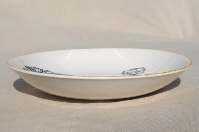 photo of vintage Old English Sport Adams china bowl, Set To (Set Too) cock fighting roosters #2