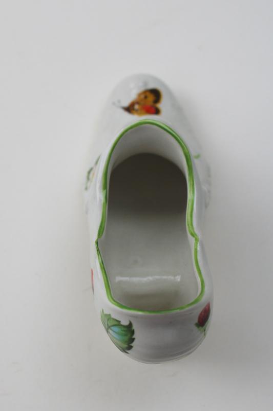 photo of vintage Old Foley strawberry pattern china shoe, James Kent England #3