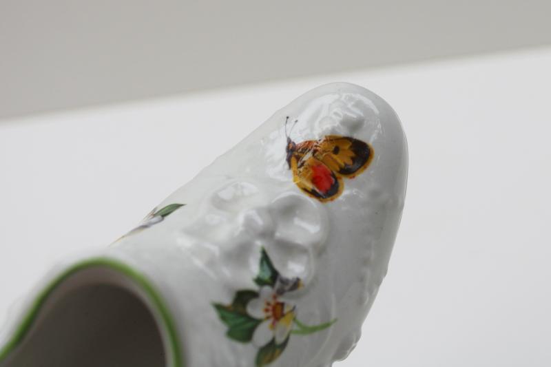 photo of vintage Old Foley strawberry pattern china shoe, James Kent England #4