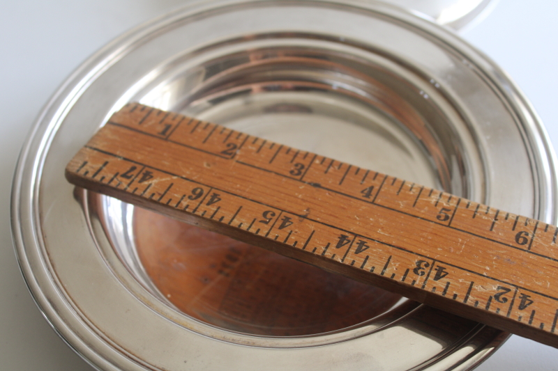 photo of vintage Oneida USA silverplate, covered butter dish, round dome cloche & plate  #5