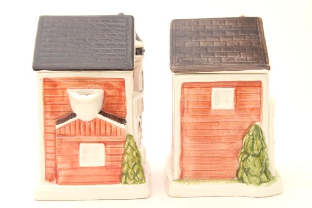 photo of vintage Otagiri cream & sugar set, San Francisco painted ladies Victorian rowhouse houses #5