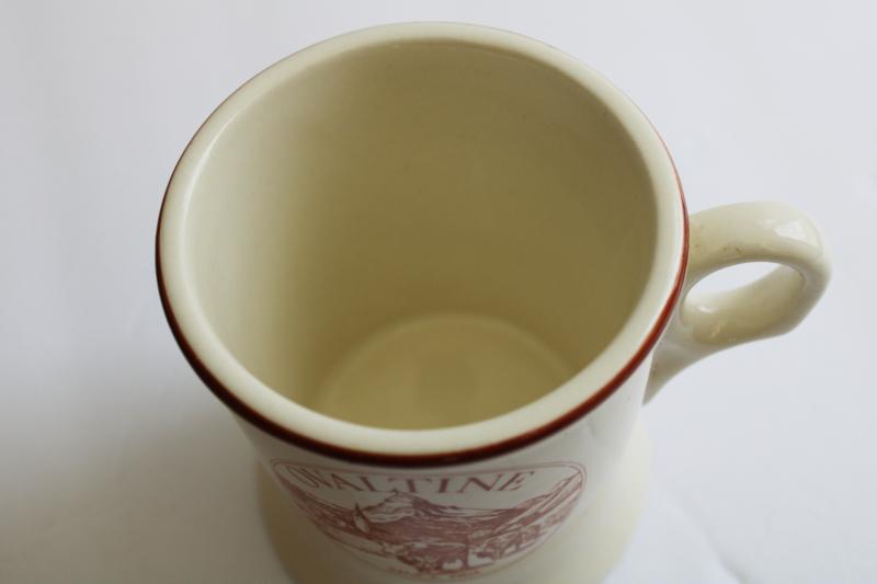 photo of vintage Ovaltine cocoa mug, Buntingware china cup w/ old advertising graphics #4