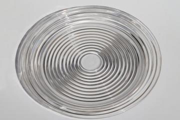 catalog photo of vintage Park Avenue / Manhattan Anchor Hocking glass torte cake plate, round serving tray