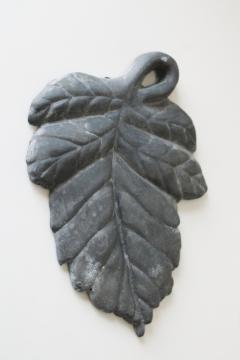 catalog photo of vintage Paul Reed Magic Leaf tarnish remover silver cleaner, metal leaf shape gadget to clean silverware 