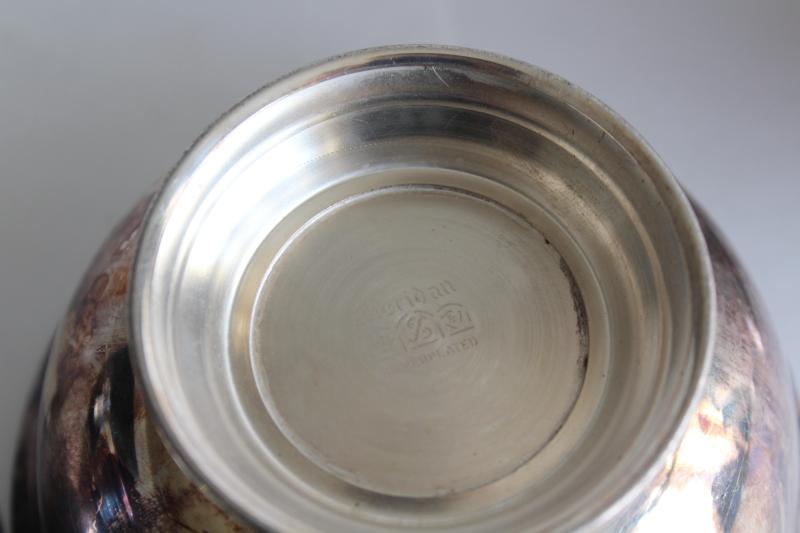 photo of vintage Paul Revere bowls in graduated sizes, silverplate not sterling silver #2