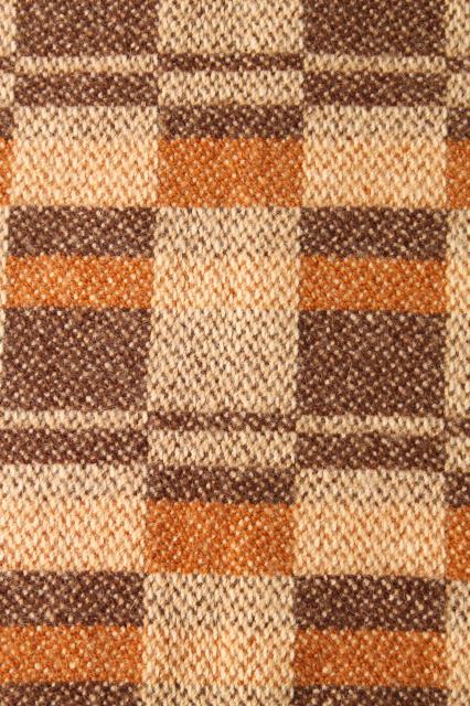 photo of vintage Pendleton wool blanket, fringed camp blanket / throw in warm fall colors #4
