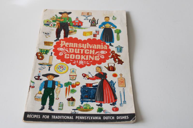 photo of vintage Pennsylvania Dutch cook book, PA Amish Mennonite traditional German recipes #1
