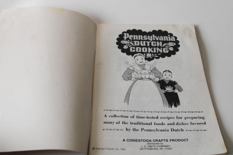 photo of vintage Pennsylvania Dutch cook book, PA Amish Mennonite traditional German recipes #2