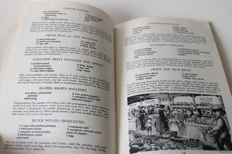 photo of vintage Pennsylvania Dutch cook book, PA Amish Mennonite traditional German recipes #3