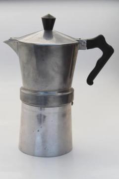 catalog photo of vintage Perla Express Italian espresso coffee pot expresso coffee maker