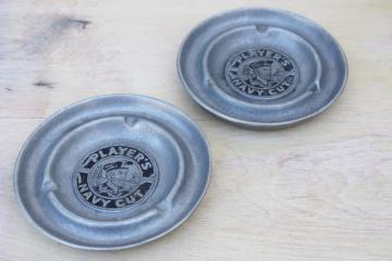 vintage Player's Navy Cut advertising ashtrays, cast metal w/ hero sailor design