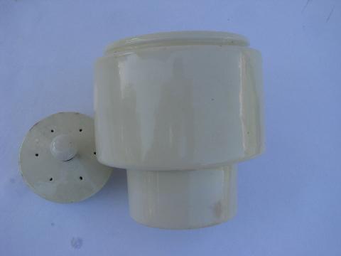 photo of vintage Porcelier ironstone china dripolator coffee filter basket, replacement parts #2