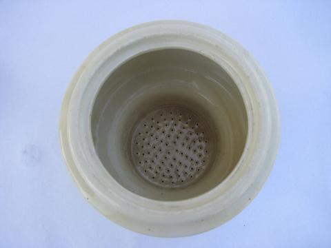 photo of vintage Porcelier ironstone china dripolator coffee filter basket, replacement parts #3