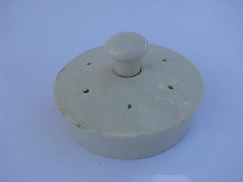 photo of vintage Porcelier ironstone china dripolator coffee filter basket, replacement parts #4