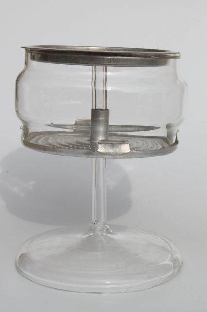 photo of vintage Pyrex flameware 7756-B stovetop percolator, clear glass coffee pot #7