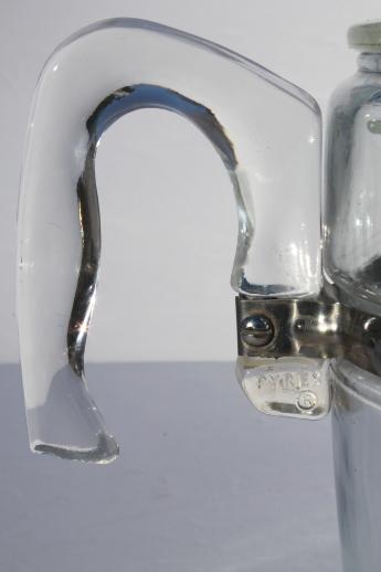 photo of vintage Pyrex flameware 7759-B stovetop percolator, clear glass coffee pot #10