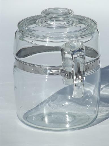 photo of vintage Pyrex flameware 7759-B stovetop percolator, clear glass coffee pot #3