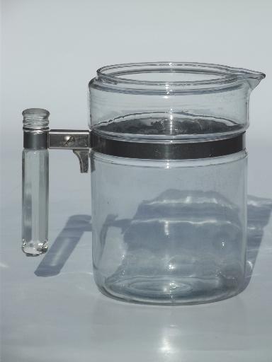 photo of vintage Pyrex flameware clear glass coffee pot for stovetop percolator #2