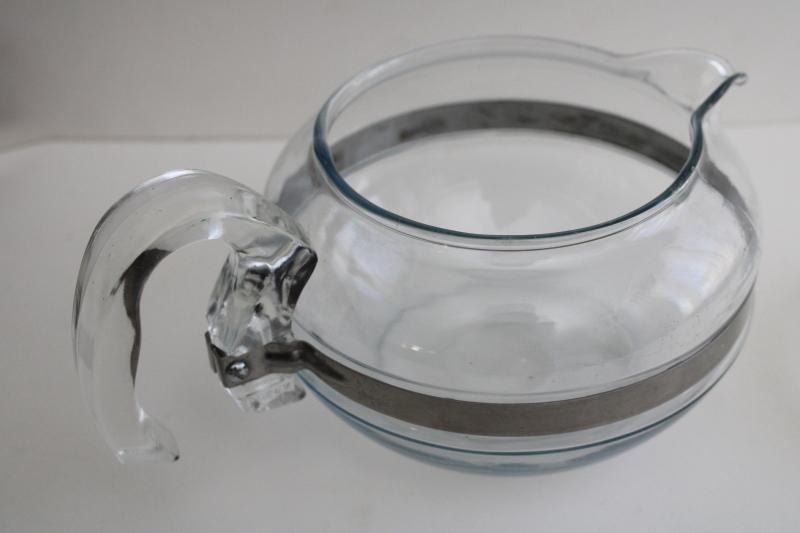 photo of vintage Pyrex flameware clear no tint glass tea pot, heat proof for stovetop #7