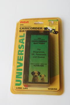 photo of vintage RCA universal VHS camcorder camera battery sealed 1CVA156 rechargable