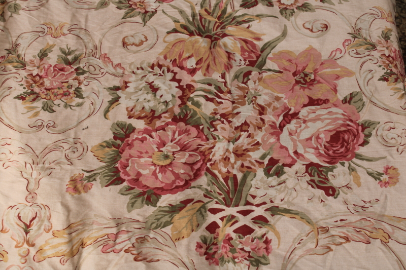 photo of vintage Ralph Lauren Guinevere floral cotton sateen fabric king size duvet cover #2