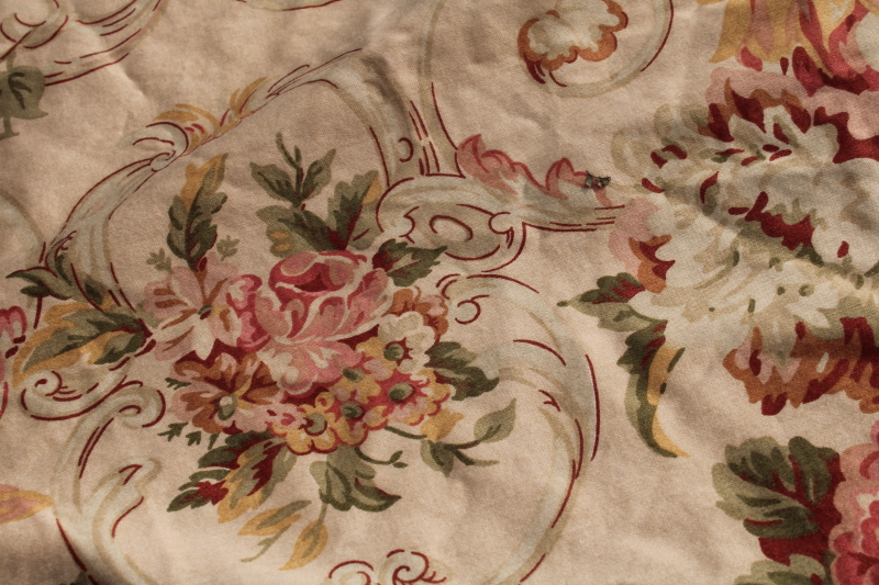 photo of vintage Ralph Lauren Guinevere floral cotton sateen fabric king size duvet cover #3