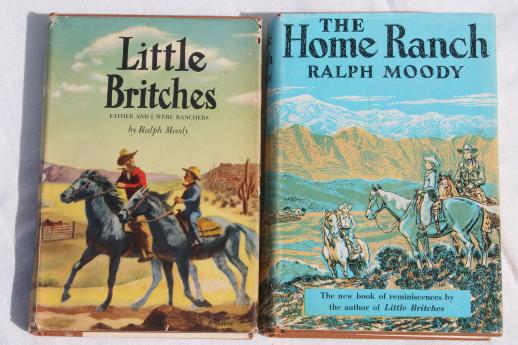 photo of vintage Ralph Moody stories w/ great old covers, cowboy ranch life in the good old days #2