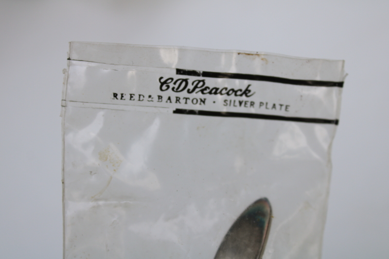photo of vintage Reed Barton silver plate Epicure cream or sauce ladle, sealed package never used #5