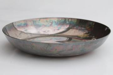 catalog photo of vintage Reed & Barton silverplate bowl, mod coupe shape silver serving dish